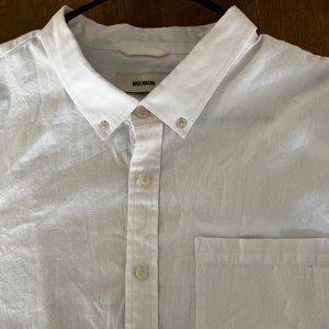 Buck Mason White Perfect Oxford One Pocket